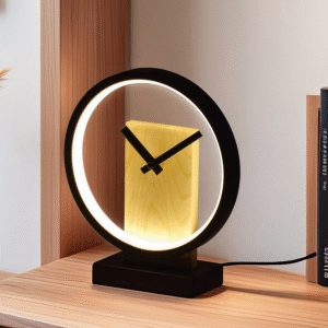 Настолен часовник - Кръг с LED светлина | Leni Home